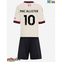 Camiseta Liverpool Alexis Mac Allister #10 Visitante Equipación para niños 2025-26 manga corta (+ pantalones cortos)